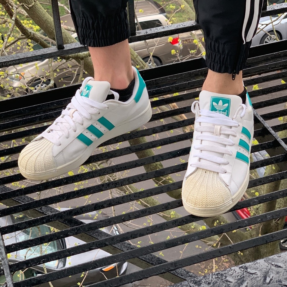 Blue adidas superstars!!!